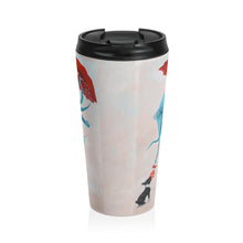 Load image into Gallery viewer, One For You Stainless Steel Travel Mug — Octopus & Umbrella Whimsical Ocean Art Tumbler