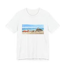 Load image into Gallery viewer, Walk To Remember - T-Shirt Beach Dogs Watercolor Short Sleeve Tee — Surfside Dogs Graphic