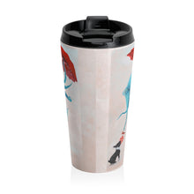 Load image into Gallery viewer, One For You Stainless Steel Travel Mug — Octopus & Umbrella Whimsical Ocean Art Tumbler