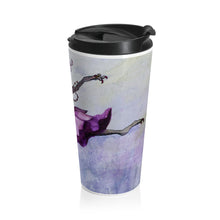 Load image into Gallery viewer, "Like Nobody is Watching" Dancing Dinosaur Travel Mug, Fun Coffee Cup for Dinosaur Lovers, Unique Gift, Reusable Mug, Great for Nature Lovers, Perfect for On-the-go