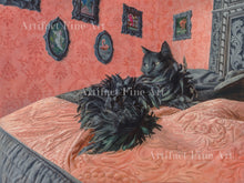 Load image into Gallery viewer, "Raven Cat Presiding" small Archival Print
