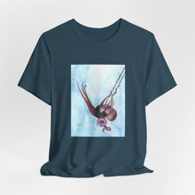 Load image into Gallery viewer, Whee!!! T-Shirt Octopus in a toddler swing - Watercolor Short Sleeve Tee
