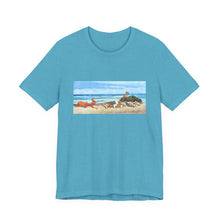 Load image into Gallery viewer, Walk To Remember -  T-Shirt Beach Dogs Watercolor Short Sleeve Tee — Surfside Dogs Graphic
