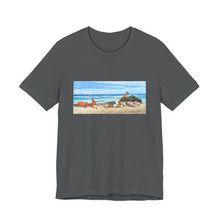 Load image into Gallery viewer, Walk To Remember -  T-Shirt Beach Dogs Watercolor Short Sleeve Tee — Surfside Dogs Graphic
