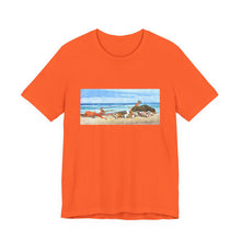 Load image into Gallery viewer, Walk To Remember -  T-Shirt Beach Dogs Watercolor Short Sleeve Tee — Surfside Dogs Graphic
