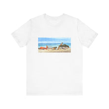 Load image into Gallery viewer, Walk To Remember -  T-Shirt Beach Dogs Watercolor Short Sleeve Tee — Surfside Dogs Graphic
