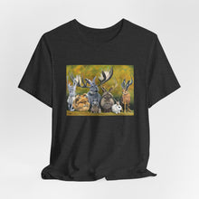 Load image into Gallery viewer, Bunny Gathering Tee — Cute Woodland Rabbits Graphic T-Shirt
