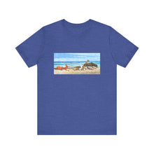 Load image into Gallery viewer, Walk To Remember -  T-Shirt Beach Dogs Watercolor Short Sleeve Tee — Surfside Dogs Graphic
