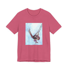 Load image into Gallery viewer, Whee!!! T-Shirt Octopus in a toddler swing - Watercolor Short Sleeve Tee
