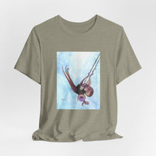 Load image into Gallery viewer, Whee!!! T-Shirt Octopus in a toddler swing - Watercolor Short Sleeve Tee

