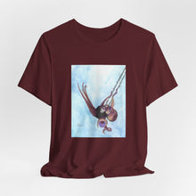 Load image into Gallery viewer, Whee!!! T-Shirt Octopus in a toddler swing - Watercolor Short Sleeve Tee
