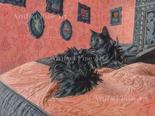Load image into Gallery viewer, &quot;Raven Cat Presiding&quot; small Archival Print
